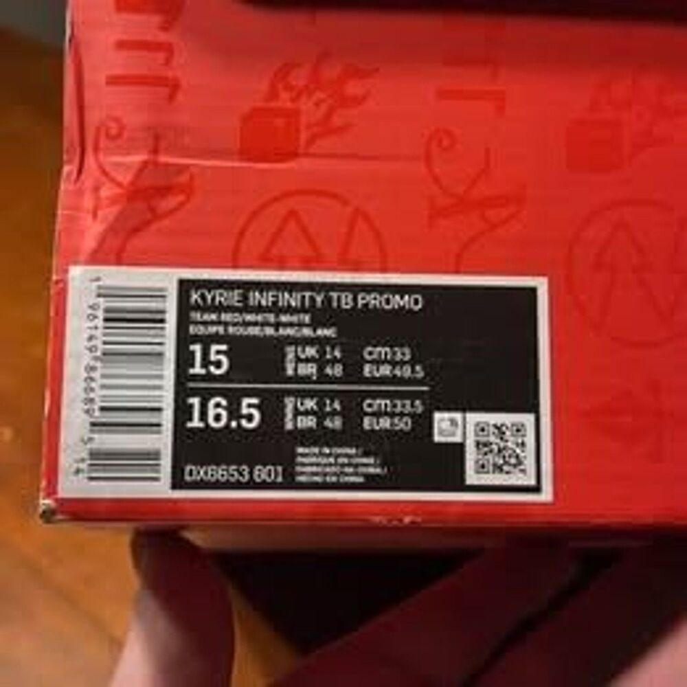 Kyrie Infinity TB Promo Team Red White size 15 - Picture 7 of 7